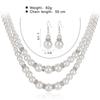 Elegant Double-Layer Pearl Necklace Set for Evening Events