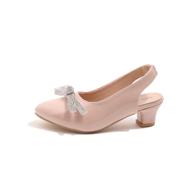 Children s Summer High-heeled Sandals - Fashionable and Casual Shoes for Wearing. Girls Bow Tie Party and School Casual Shoes. 27