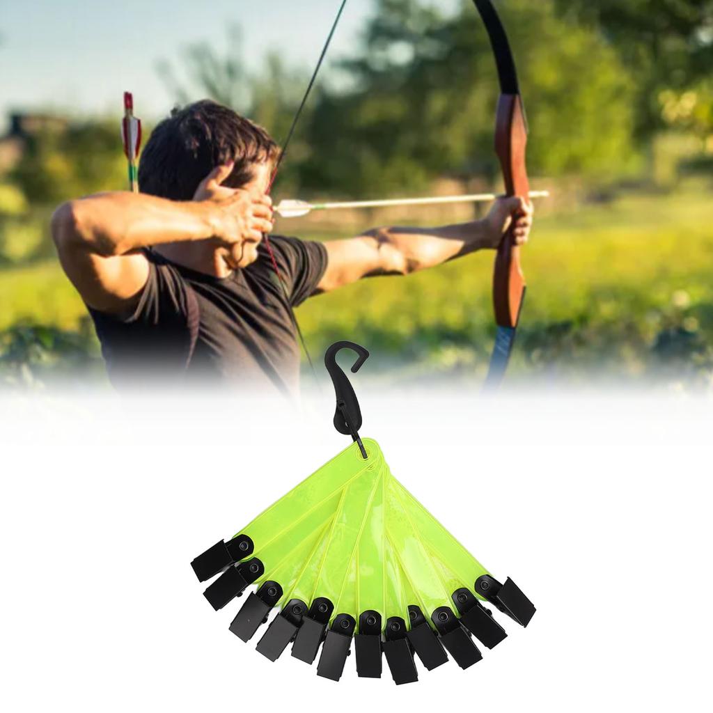 12PCS High Visibility Trail s with Clips Reflective Tree Tacks for Hiking Hunting Outdoor