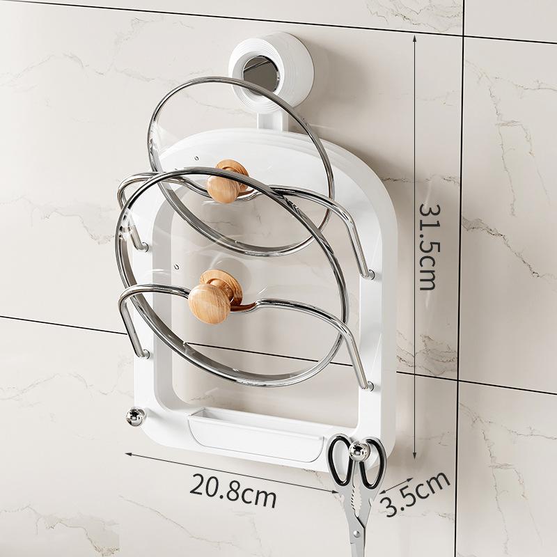 

Pot Lid Holder Suction Cup Wall Mounted Cutting Board Holder Detachable Draining Kitchen Storage Multifunctional Storage