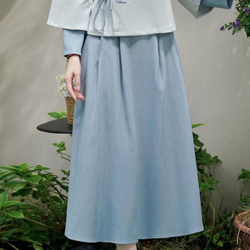 Chinese Retro Wisteria Embroidered Tang Suit Hanfu Cheongsam Top Tea Set