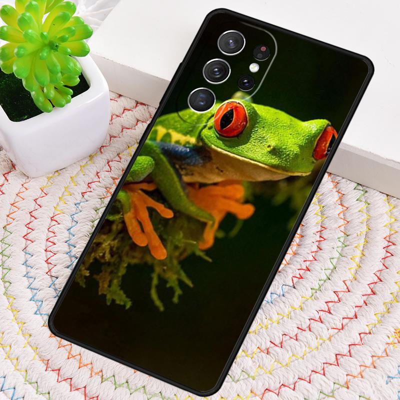 

Blue Frog Tropical Rain Forest Phone Case for Samsung Galaxy note 10 pro S26 Ultra S23 S24 FE S25 S21 S22 PLUS shockproof Cove Galaxy S26