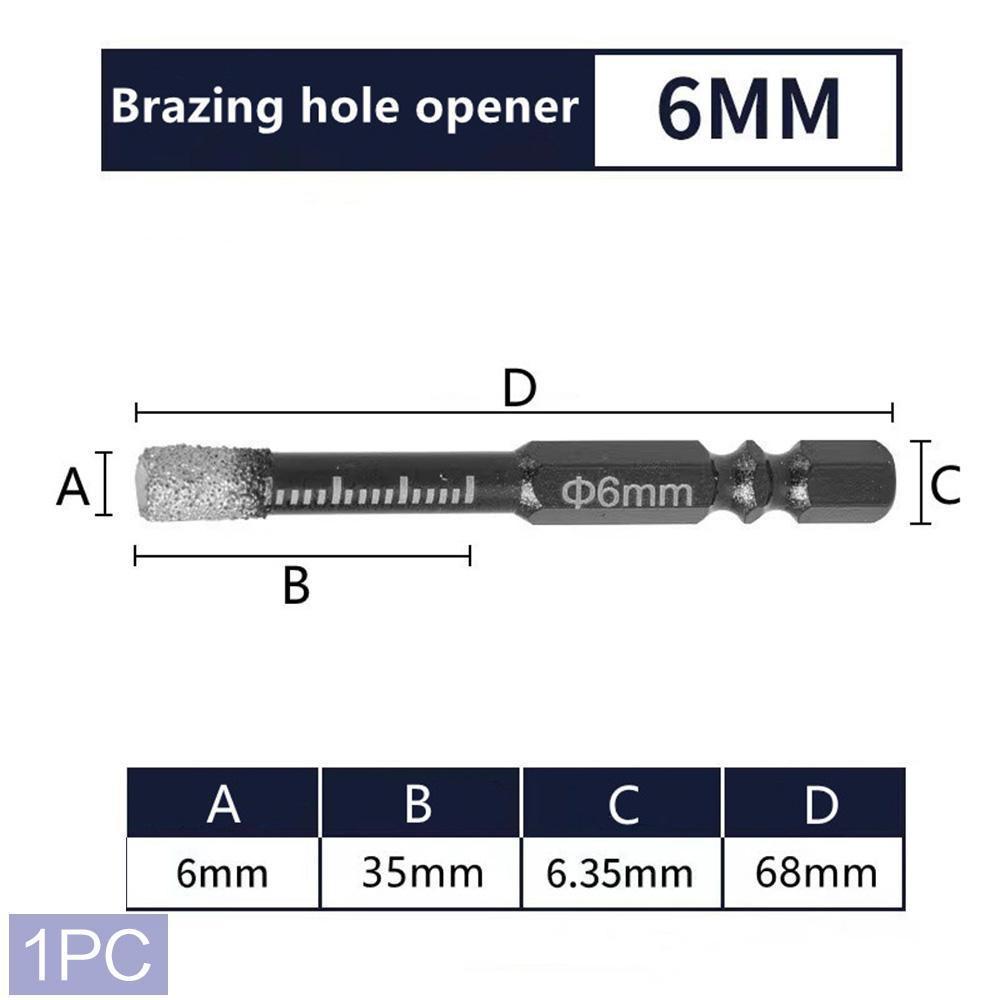1PC Brazed Drill Bit Dry Drilling Ceramic Tile Drill Bit Marble Granite Vitrified Tile Hole Opener Diamond Drill Bit LM