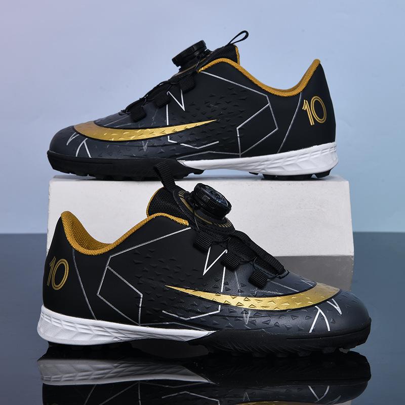 Summer Children's Rotary Buckle Older Children's Football Shoes Student Men's and Women's Training Games Lightweight Sneakers