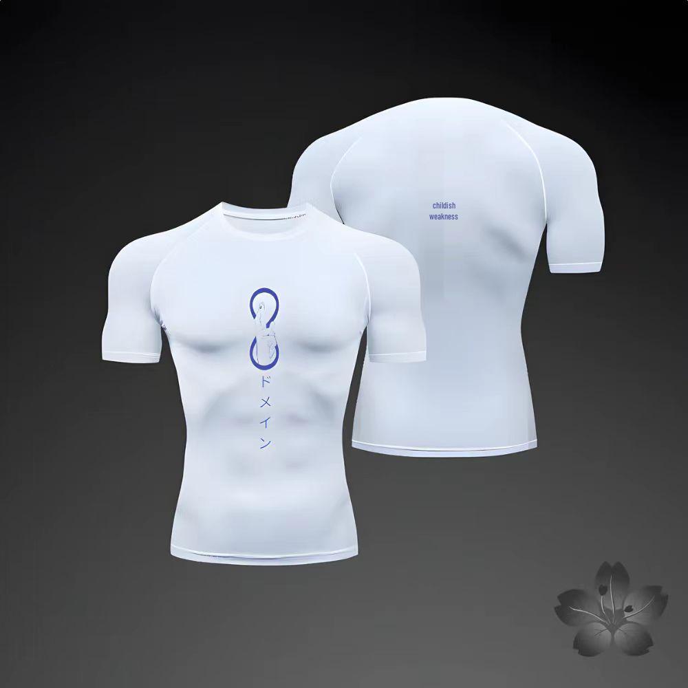 2024PRO Men's Fitness Quick-Dry Bodybuilding T-Shirt - Breathable, Tight Abdomen Shaping, Short Sleeve.