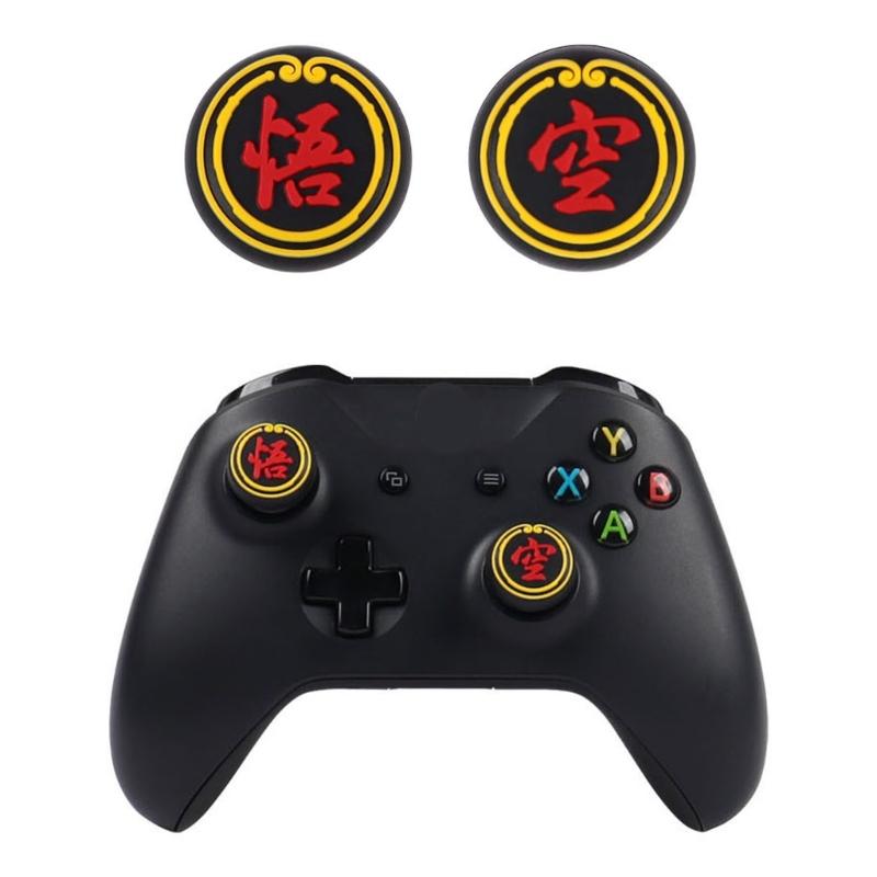 Thumb Grip Cover Caps Protector Caps Printed Chinese Characters Silicone Joystick Cover for Wireless Controller