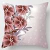 Square Pillow Case, D Printing Flower, Elegant and Fresh, Home Decoration, Living Room Sofa Cushion Cover, Pillow Case