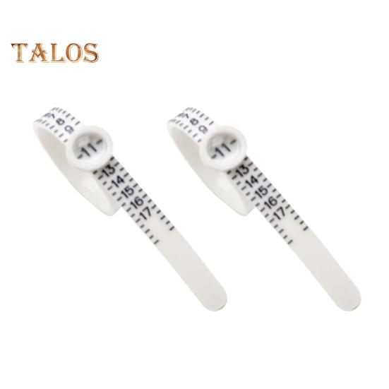 

2 шт. измерителя размера кольца с увеличительным стеклом для удобного считывания точной шкалы 1-17 кольца измерительный пояс многоразовый размер пальца США ювелирные изделия размер 2pcs белый