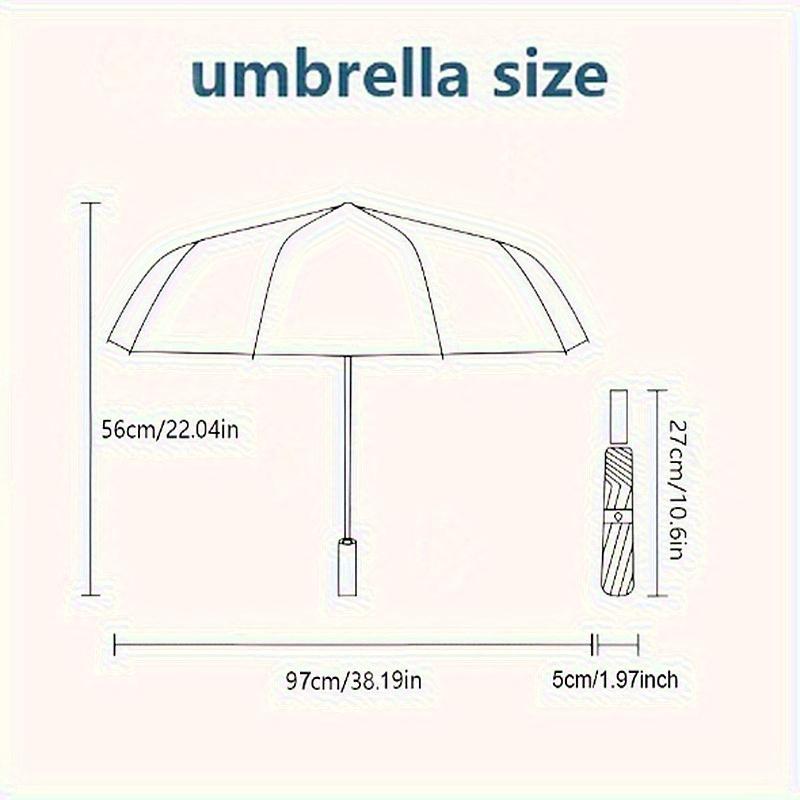 1pc Circle Pattern Automatic Folding Umbrella, Portable & Foldable Design with 8 Ribs, Casual Outdoor Accessory Halloween and Christmas gift