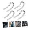 PAMINGONO 4 Pcs Stainless Steel Motorcycle Spring Hooks U-Shaped Fasteners for Improved Performance