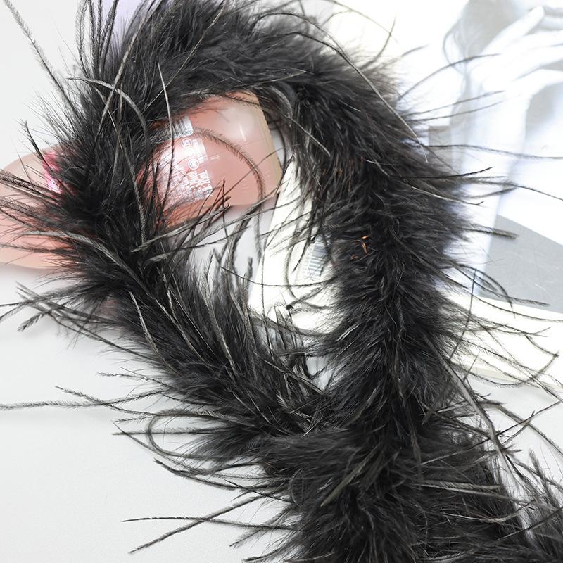 5 Layers Ostrich Top Encryption Thickened Feather Fleece Strip Catwalk Show Costume Decorative Ostrich Feather Strip