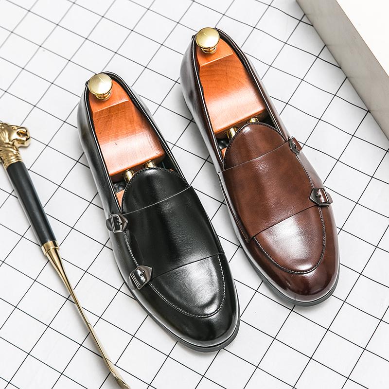 Men Casual Leather Shoes High Quality Office Business Leather Shoes For Men Party Formal Men'S Dress Shoes Wedding Loafers Men