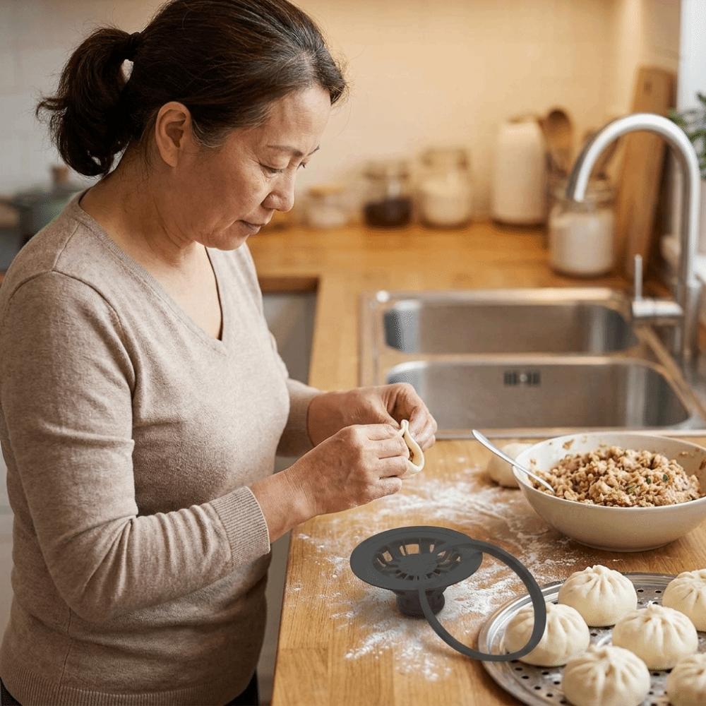 With Dough Cutter Dumpling Mold Manual Baozi Mold Easy To Use Steam Bun Mold  Home Baking