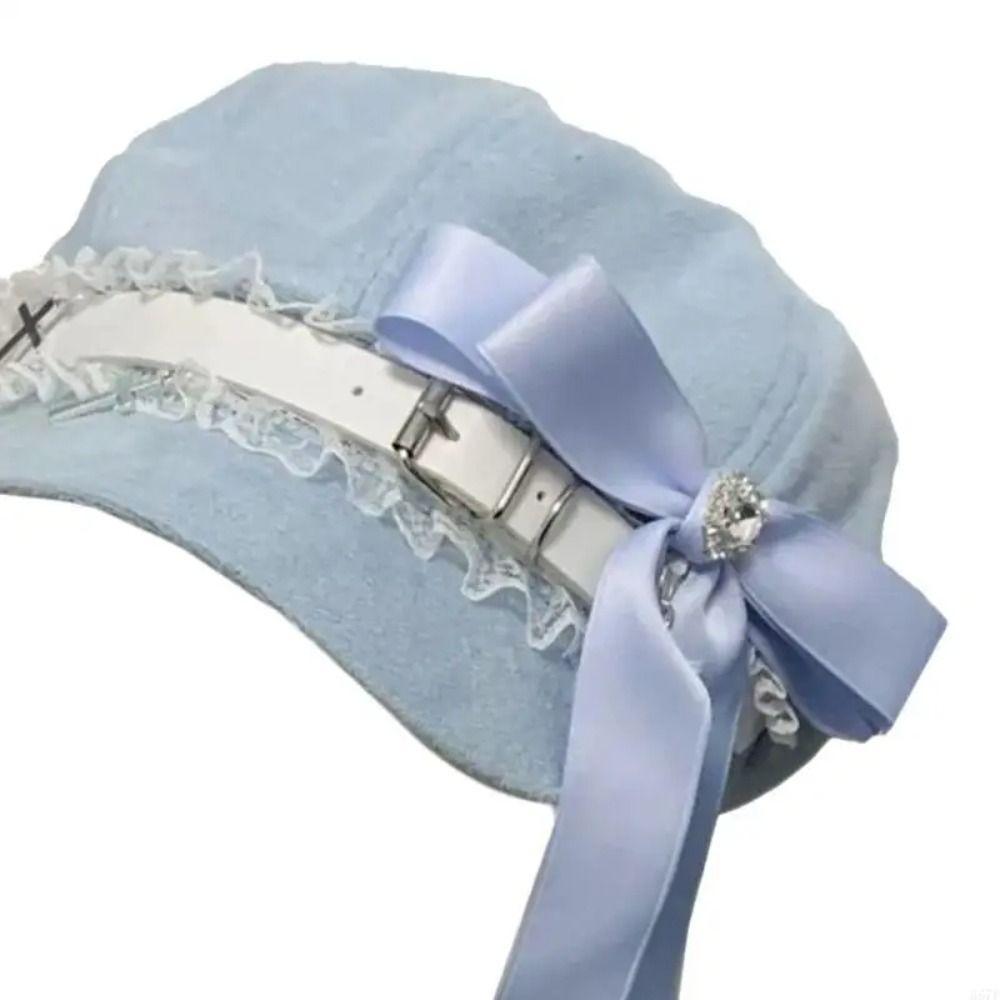 Sweet Cool Style Women's Y2k Hats Lace Stitch Painter's Cap Fashion Octagonal Hat Adult Teen