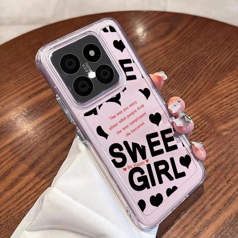 Pro Xiaomi 13t 11t Poco F6 X6 X5 Pro Redmi Note 13 12 11 10 Pro Shockproof Love Hearts Butterfly Soft silikonová ochrana objektivu Transparentní tenký kryt