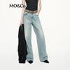 MO&Co. Rhinestone Embellished Straight-Leg Jeans