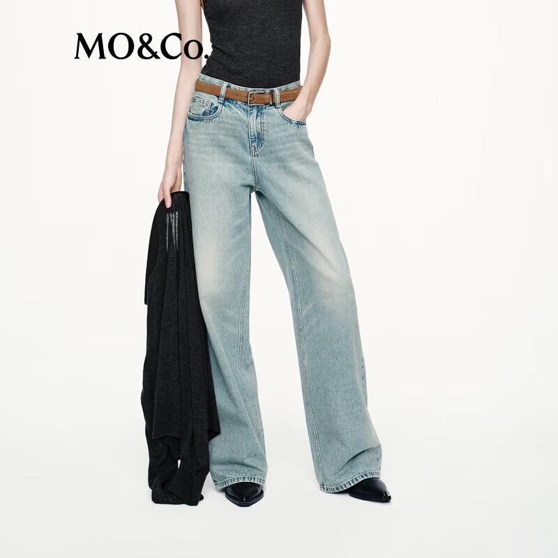 MO&Co. Rhinestone Embellished Straight-Leg Jeans