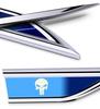 2pcs Car Accessory Side Doors Blade Car Stickers Car Accessorie for Ghost Skull Honda Ford Hyundai Bmw Nissin Skoda Dodge Toyota