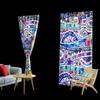 2 Curtains Exotic Bohemian Curtains Creative Personality Abstract Curtain Impression Pattern Classical Living Room Bedroom Shade