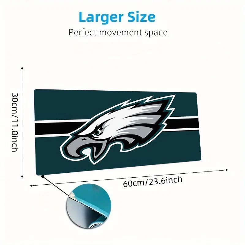 Philadelphia Eagles Print  Cushion Non-slip Laptop Tablet Big Mousepad XXL Mat Mini PC Playmat With Lock edge