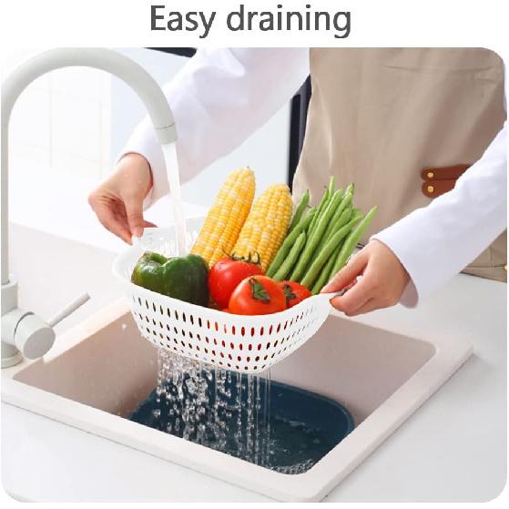 Washing Vegetable Baskets in The Kitchen Fruit Baskets Multi-layer Stackable Vegetable Sinks, Strainer and Washing Fruits and Vegetables Kitchen