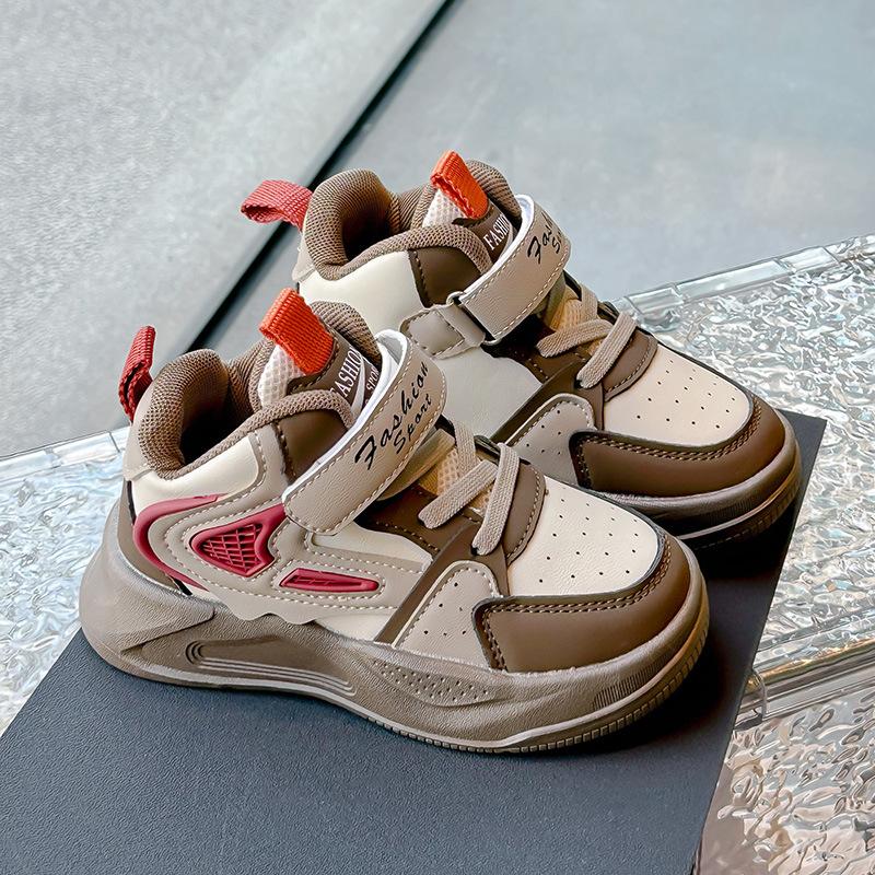 

2025 spring and autumn new girls shoes children s sports shoes medium and small children s casual non-slip boys board shoes dad shoes 21