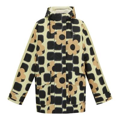 Womens/Ladies Orla Kiely Giant Square Flower Mid Length Waterproof Jacket