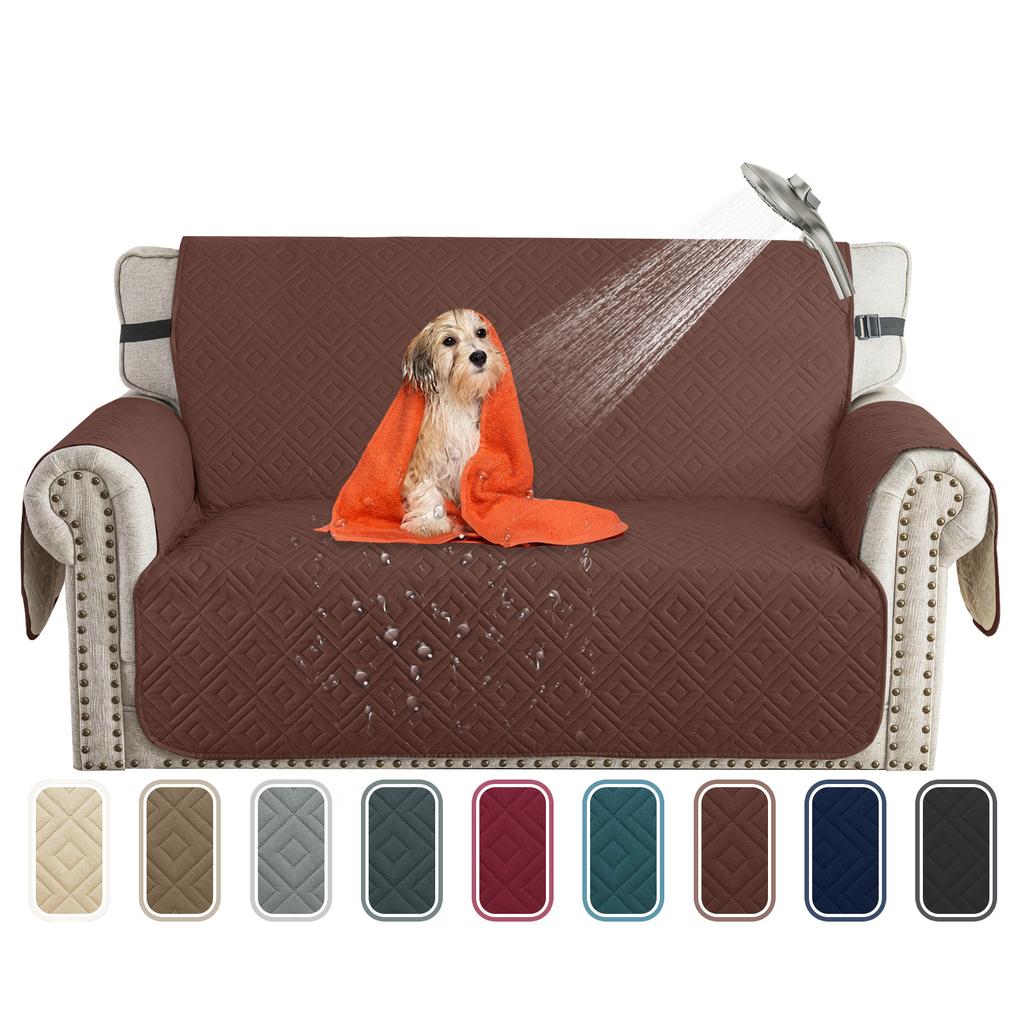 Waterproof Non-Slip Pet Sofa Cover Solid Color Durable Cat-Scratch Resistant One-Piece Sofa Cover Protector Mat Urine Barrier