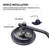 WTZMOTO Motorcycle Rearview Mirror Black - 10mm Handlebar Dual Sport Mirror