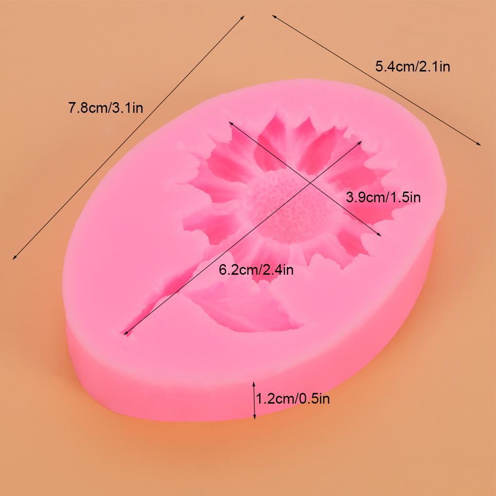 Silicone Sunflowers Shape Mold Cute Reusable Non-stick Heats-resistant Sugar Candy Chocolate Home Kitchen Mould