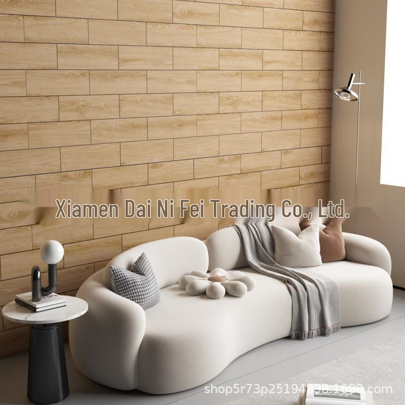 Nordischer Wasserdichter Holzmaserung Selbstklebender Wandaufkleber für Böden und Wände