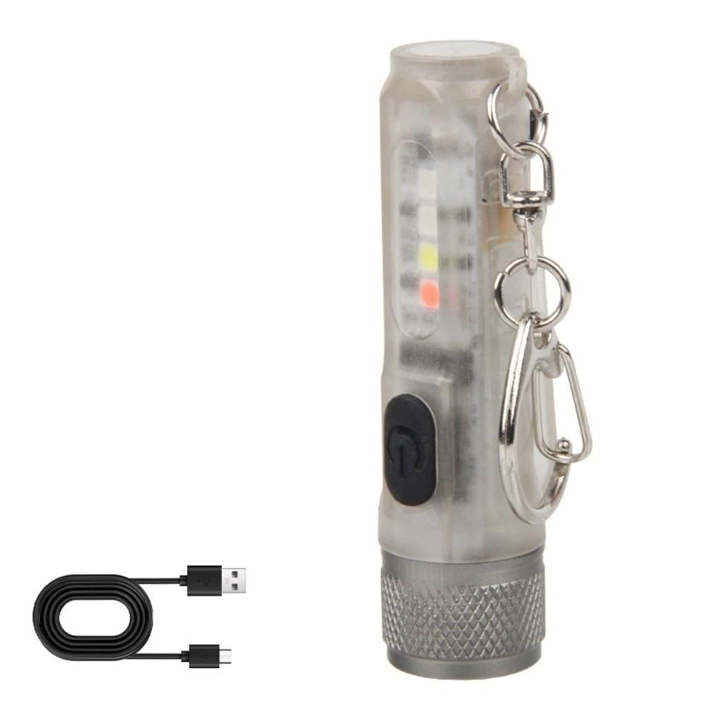 Super Bright Mini Keychain Flashlight USB Rechargeable Multiple Lighting Modes Magnetic Torch 400 Lumens Hat Clip Lamp