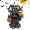 Pumpkin Figurine Resin Halloween Pumpkin Skull Tree Halloween Pumpkin Tree Sculpture Ornaments Outdoor Garden Decoration