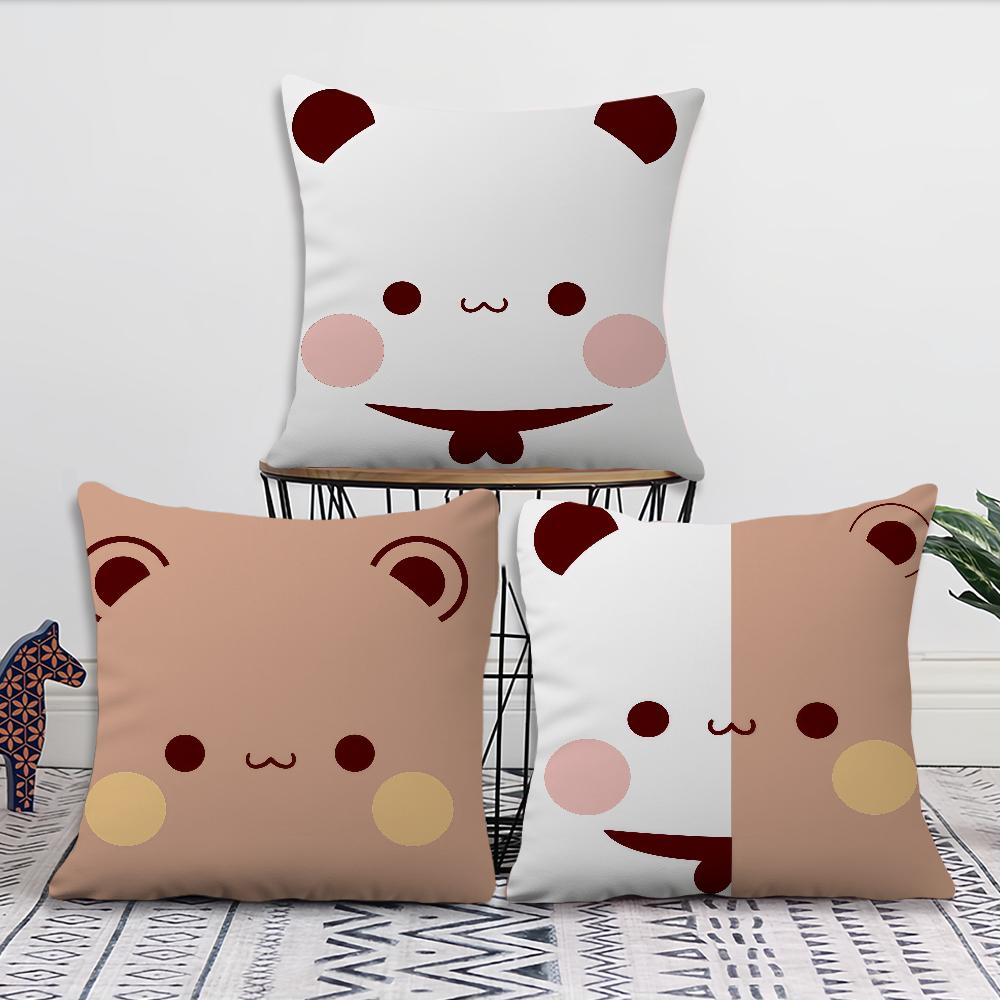 Cartoon Cute Bubu Dudu Face cushion cover Pillow Cover Decoration Room Home Sofa living Office Car Nordic Simplicity