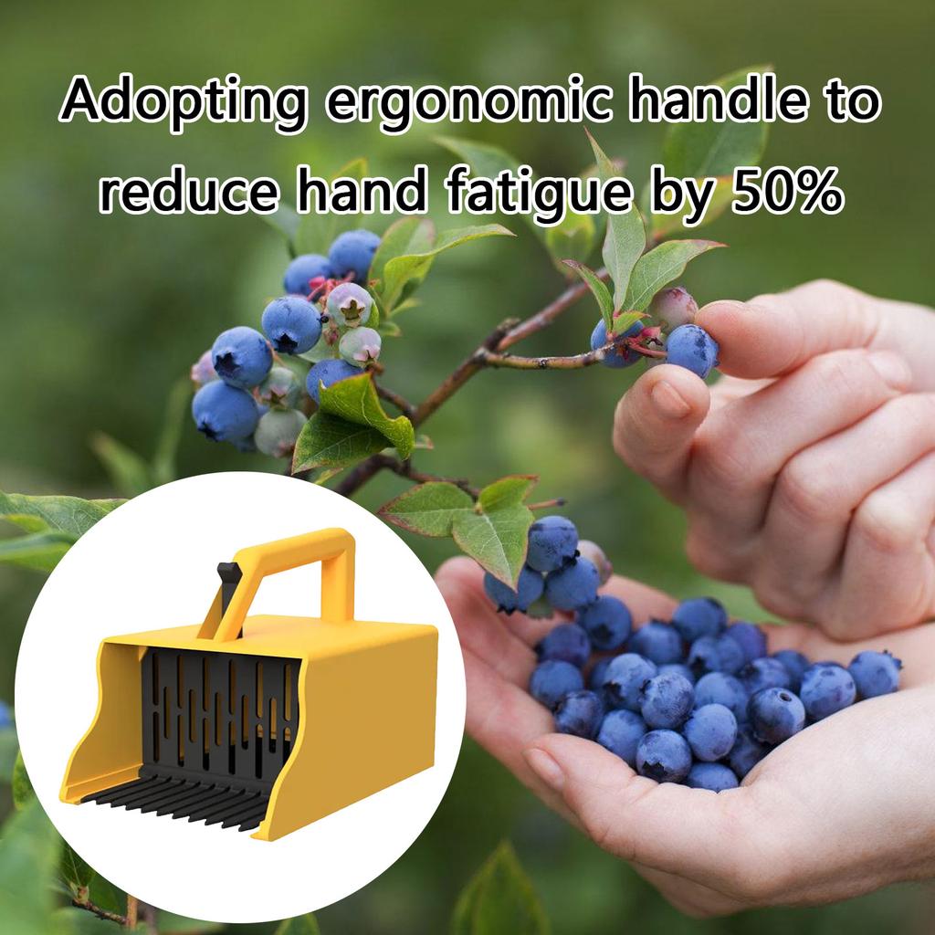 Efficient Berries Picking Tool Ergonomic Handle Lightweight Pickers Rakes Scoops for Blueberries Raspberries Harvesting