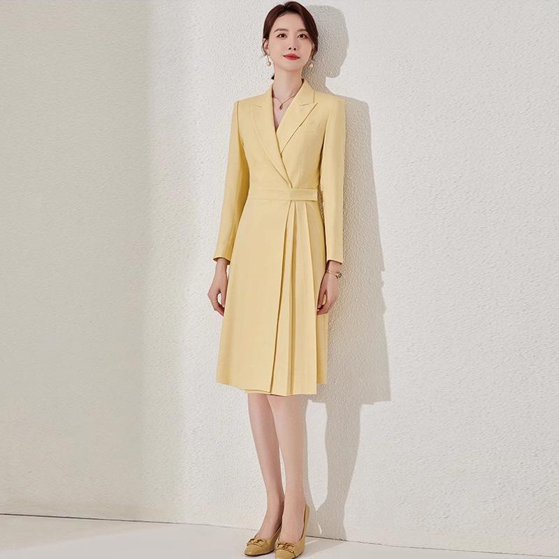 Aishangchen High-End Autumn Suit Dress for Women - Elegant On-Camera Host Style