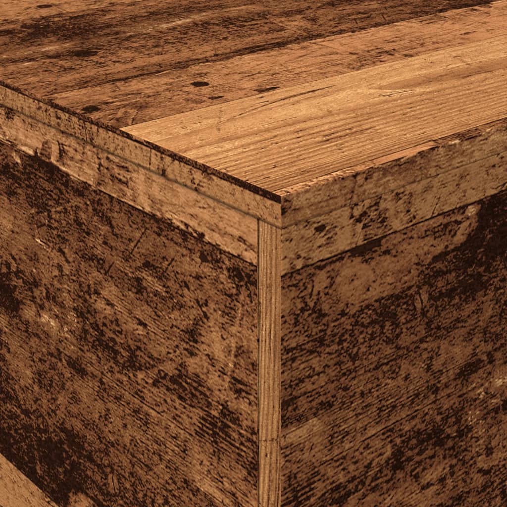 Coffee Table with LED Lighting, Old Wood, 90x50x40 Cm