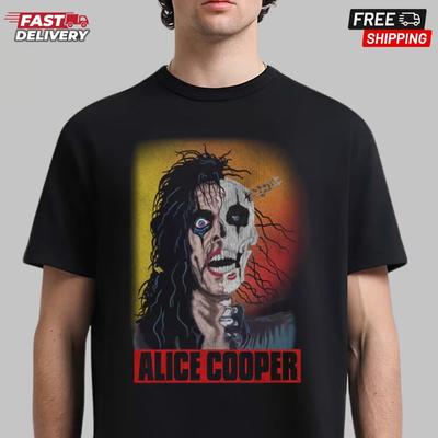 Alice Cooper Music Tour 2025 T-Shirt, Ver12 Family Fans Gift Shirt Unisex T-Shirt
