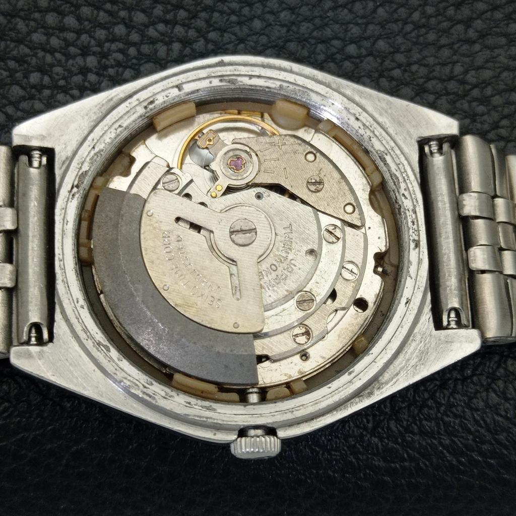 GENUINE VINTAGE SEIKO 5 JAPAN 6319A AUTOMATIC MENS WHITE DIAL WATCH a702707-1 R210-a702707