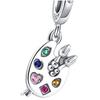 Charms Do Pandora Charms Zawieszka Charms Paleta Malarska Pędzle Charmsy Trusky