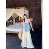 Kumikumi Holiday Style Set Irregular Cami Women Clothes Summer High Waist Loose Casual Pants Two-piece Set