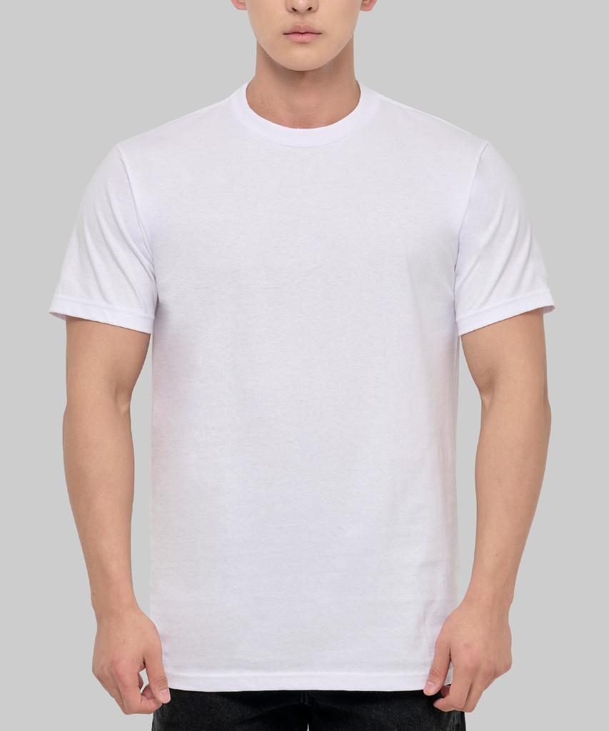 SHAKA WEAR 6.0Oz Active Plain Basic Short Sleeve T-Shirt_White