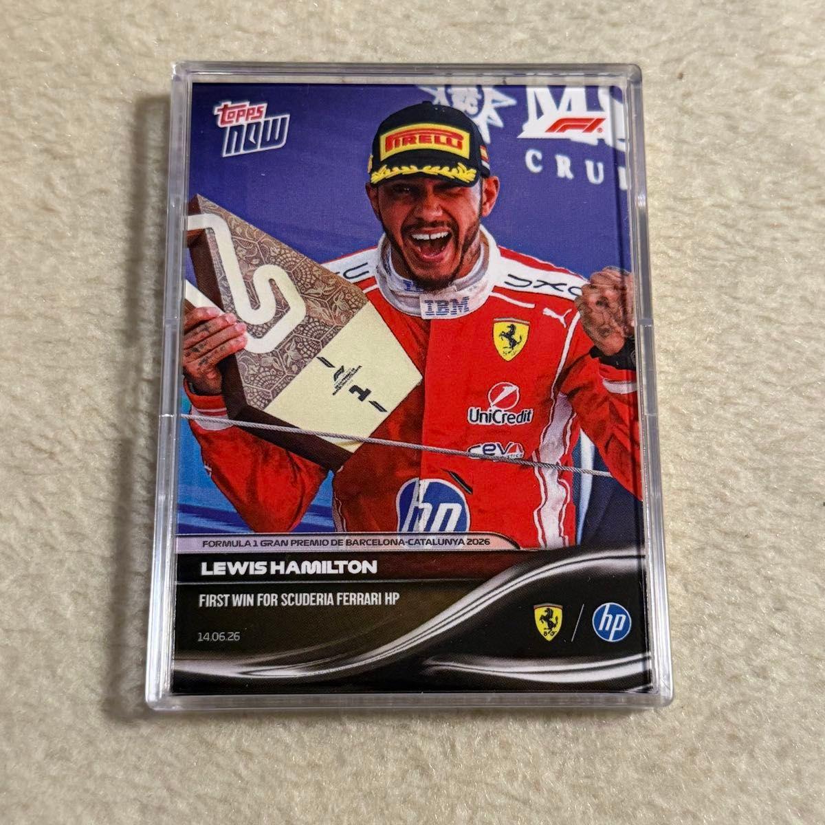 Used F1 Topps now Lewis Hamilton Ferrari first victory card