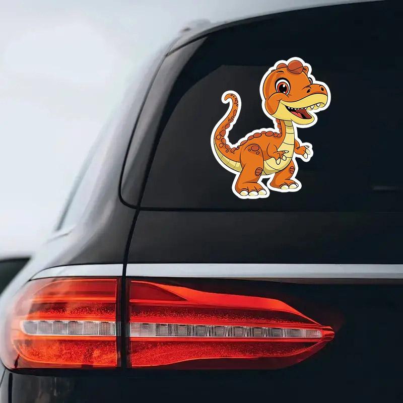 Cute Cartoon Dinosaur Car Motorcycle Electric Vehicle Decoration Stickers Waterproof Fridge Laptop Decals HE65