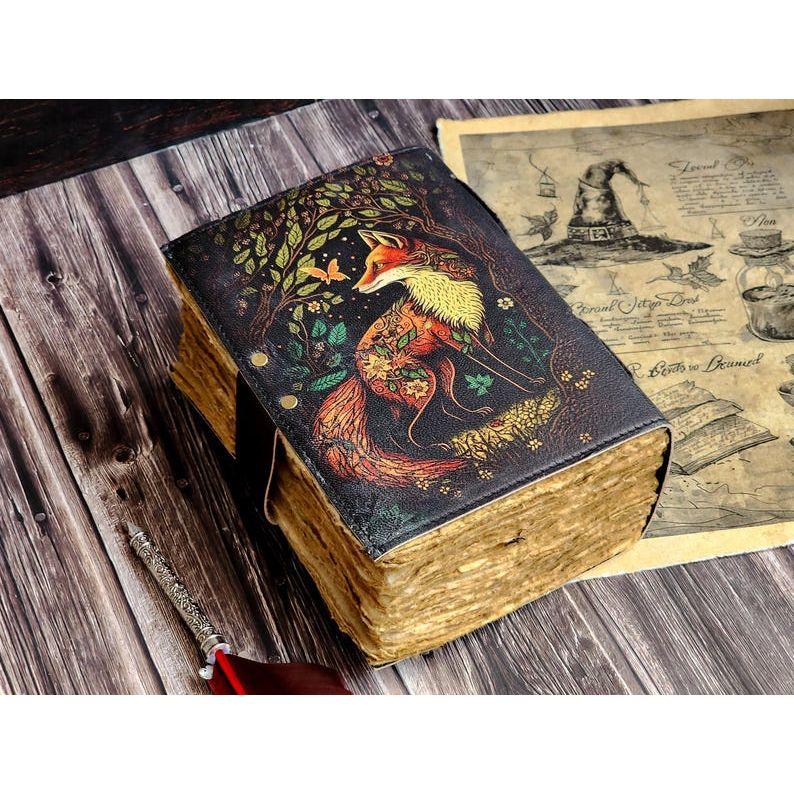 Handmade Leather Journal For Men Women Grimoire Book For Traveling Sketchbook Birthday Gift