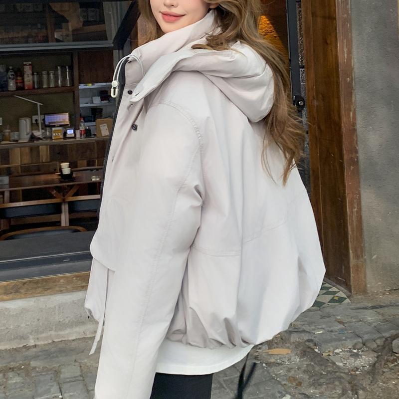 Módní Zimní Dámské Kabáty s Kapucí Hrubé Teplé Parky Volné Svrchní Oblečení Dámské Bundy