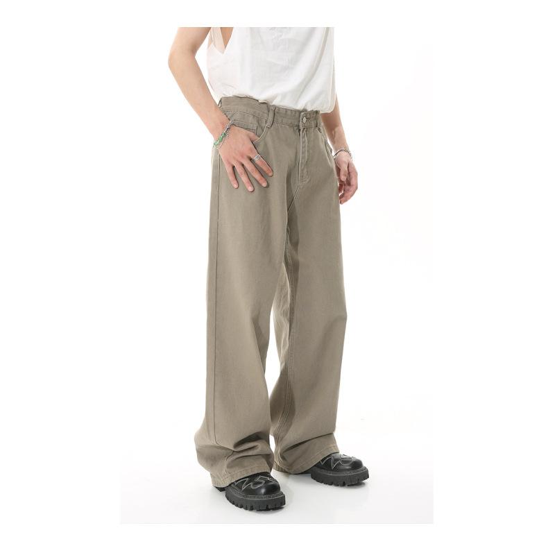 Gerade, lockere koreanische Version der einfachen Jeans mit hoher Taille für Herren