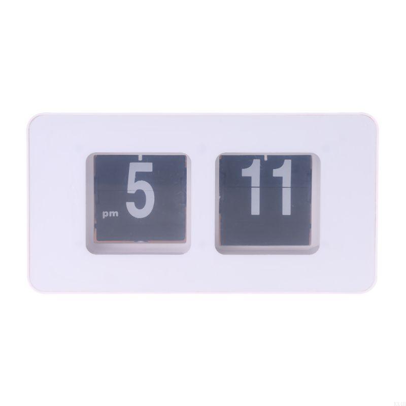 

KX4B Desk Clock Battery Operated Large Display for Home Bedroom Table Decorations білий