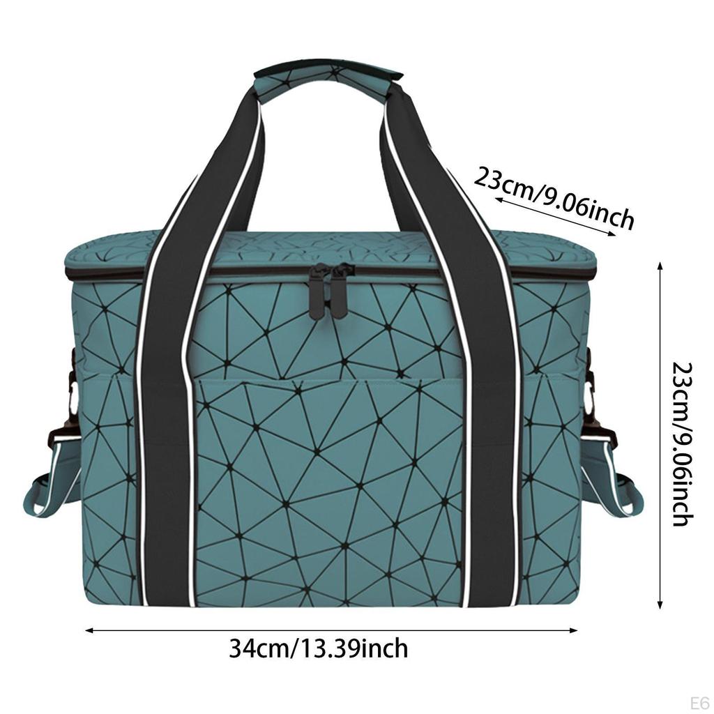 Insulated Lunch Bag Large Box Adults Keeps Drinks Cold Reusable Tote Cooling for Business