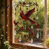 Crystal Bead Wind Chime Graceful Bird Chimes, Chimes for Outside, Metal Three-dimensional Carving Hanging Suncatchers with Pendants Garden Yard Decor